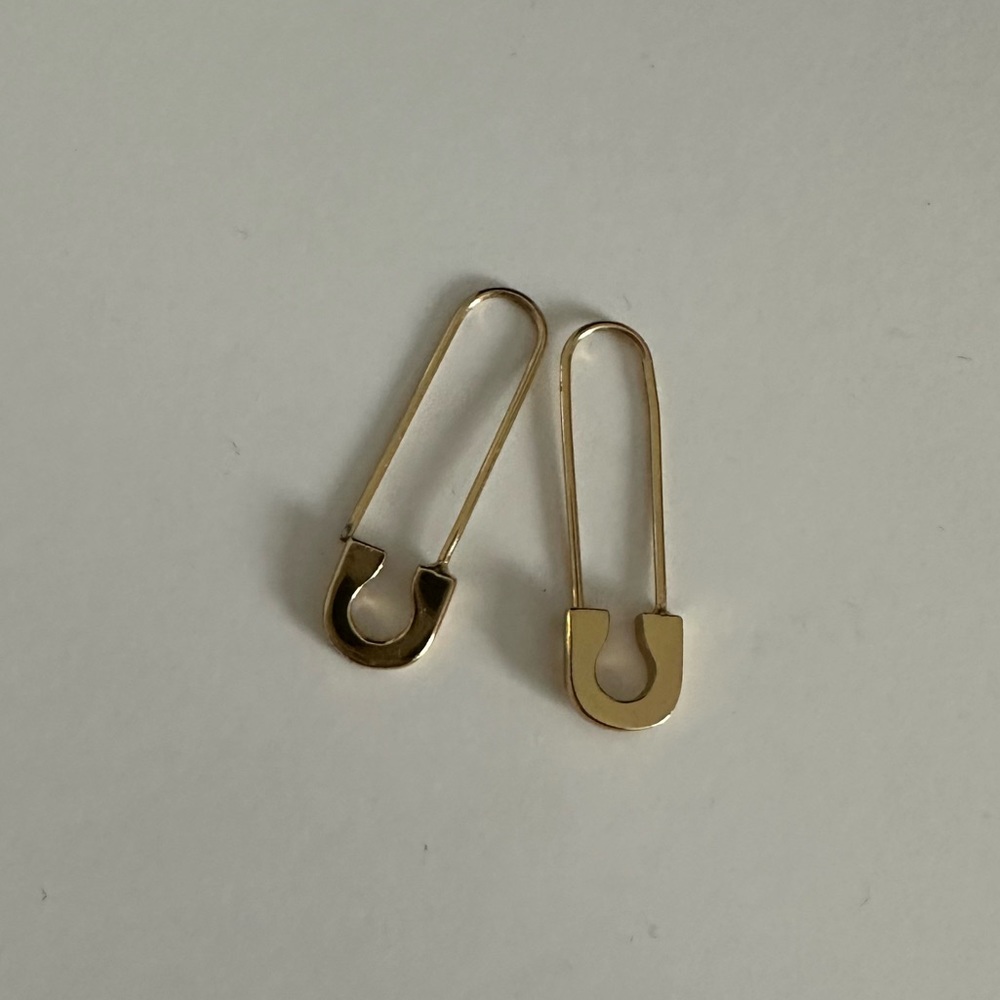 Gold paper clip earrings